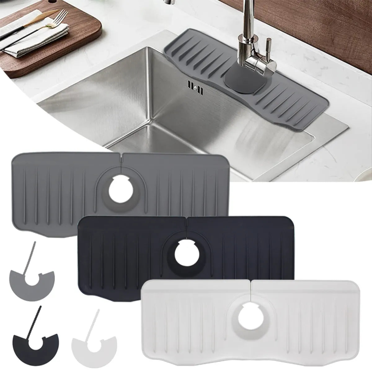 Quick-Dry Sink Drainage Mat – Splash Guard for Kitchen & Bathroom